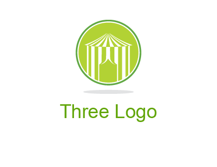 circus tent in circle logo
