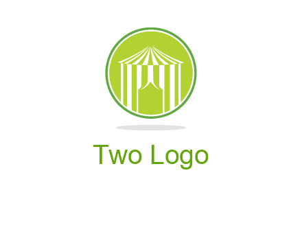 circus tent in circle logo