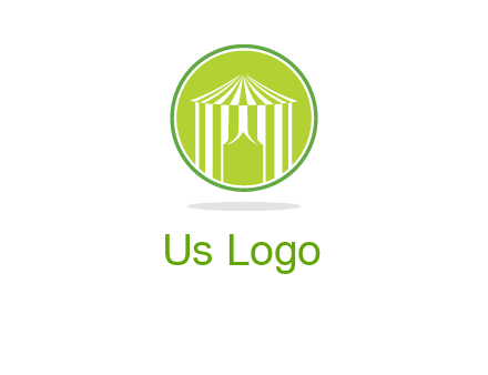 circus tent in circle logo