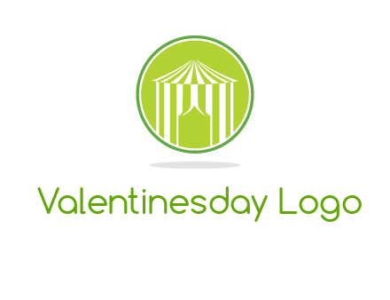 circus tent in circle logo