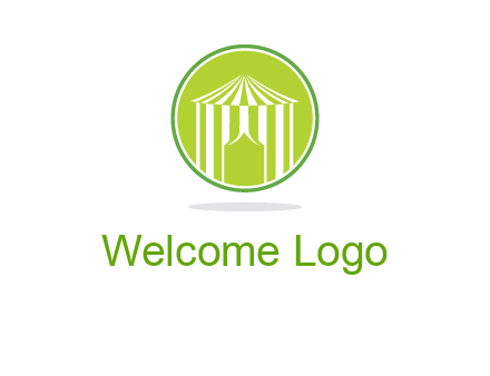 circus tent in circle logo