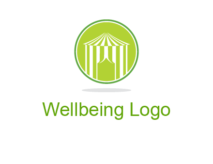 circus tent in circle logo