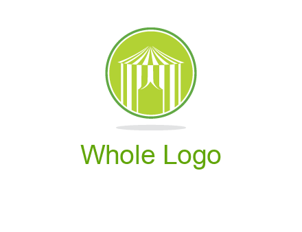 circus tent in circle logo