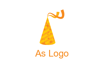 party hat with ribbon icon
