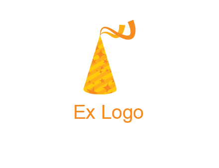 party hat with ribbon icon