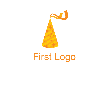 party hat with ribbon icon