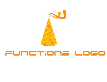 party hat with ribbon icon