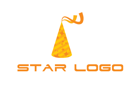 party hat with ribbon icon