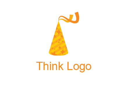 party hat with ribbon icon