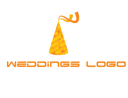 party hat with ribbon icon