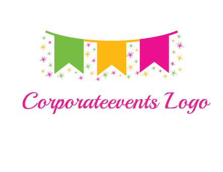 party celebration flag logo