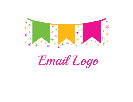 party celebration flag logo