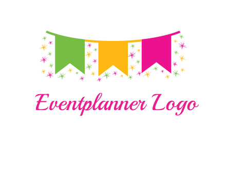 party celebration flag logo