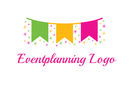 party celebration flag logo
