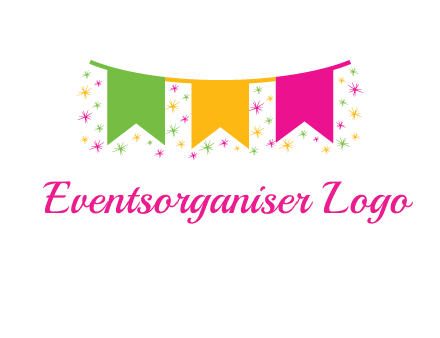party celebration flag logo