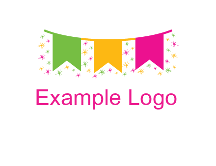 party celebration flag logo