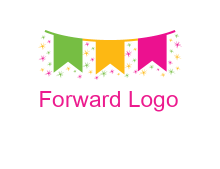 party celebration flag logo
