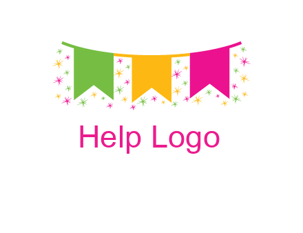 party celebration flag logo