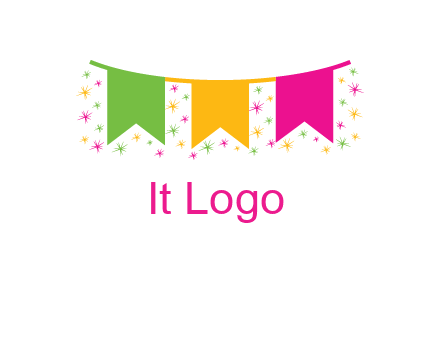 party celebration flag logo
