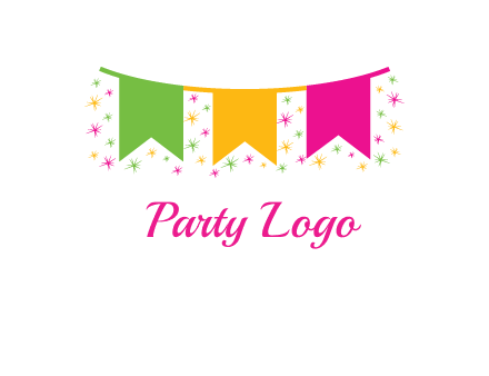 party celebration flag logo