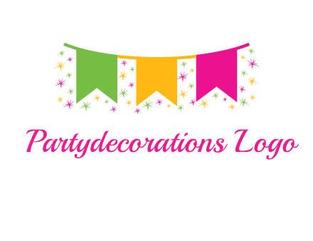 party celebration flag logo