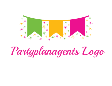 party celebration flag logo