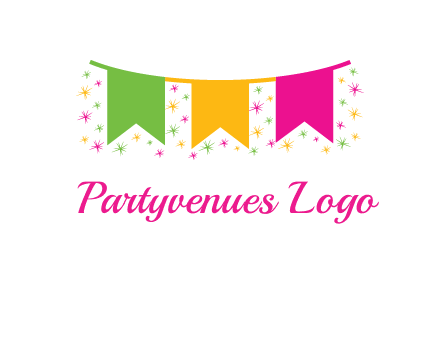 party celebration flag logo