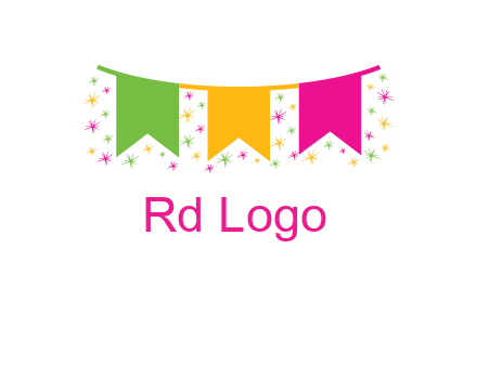 party celebration flag logo