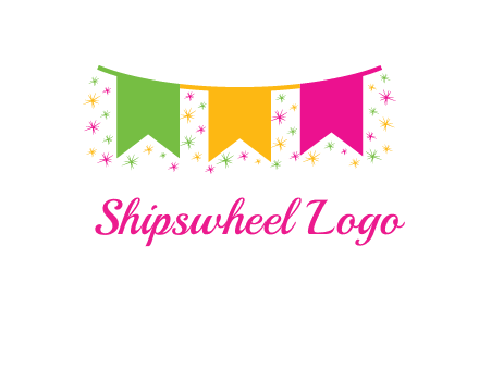 party celebration flag logo