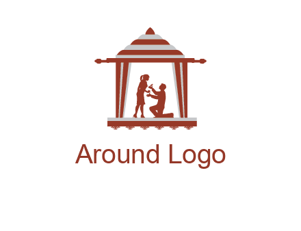 proposing in tent illustration