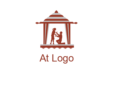 proposing in tent illustration