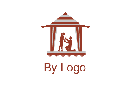 proposing in tent illustration