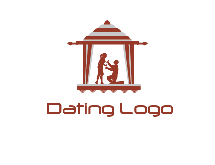 proposing in tent illustration