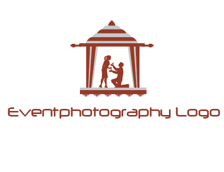 proposing in tent illustration