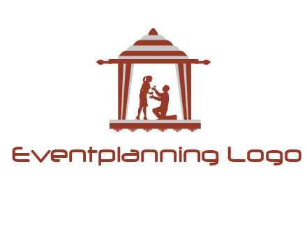 proposing in tent illustration