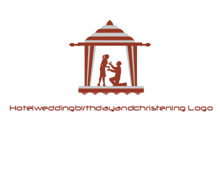 proposing in tent illustration
