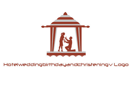 proposing in tent illustration