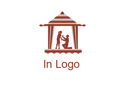 proposing in tent illustration