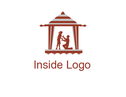 proposing in tent illustration