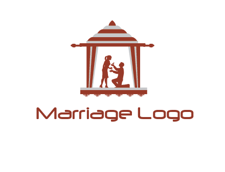 proposing in tent illustration