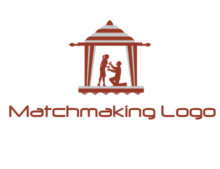 proposing in tent illustration