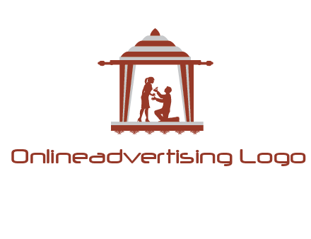 proposing in tent illustration