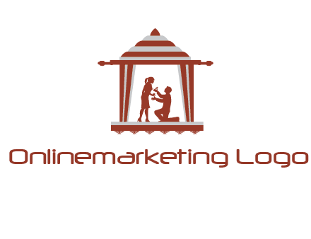 proposing in tent illustration