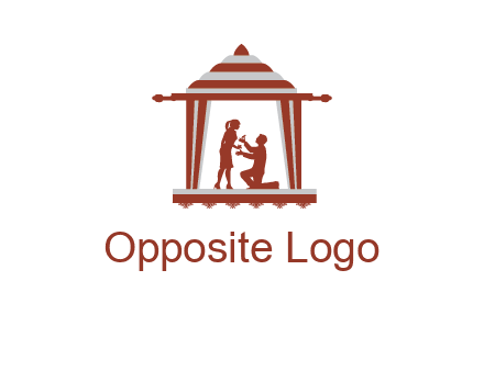 proposing in tent illustration