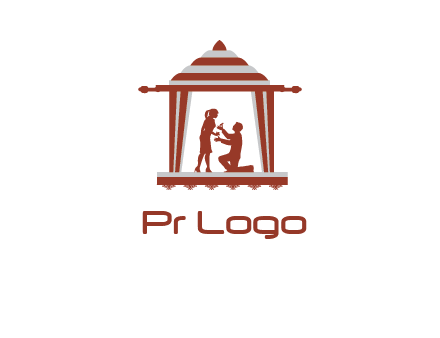 proposing in tent illustration
