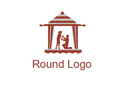 proposing in tent illustration