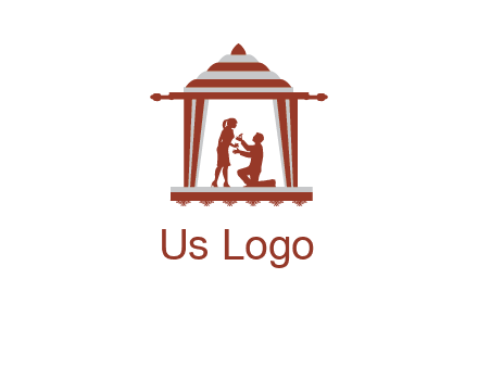 proposing in tent illustration