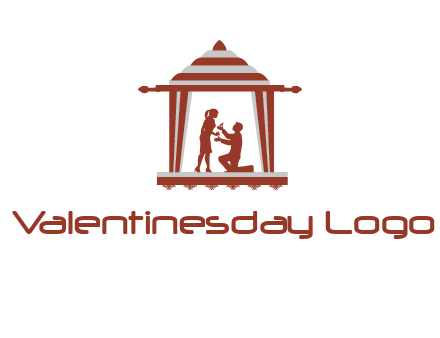 proposing in tent illustration