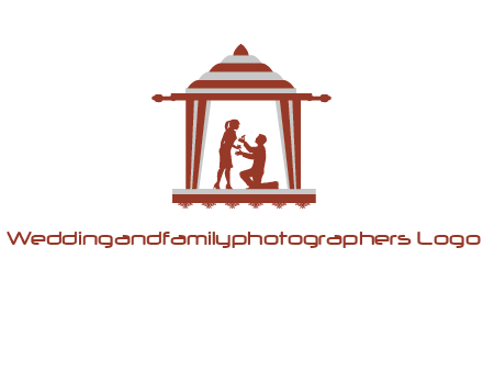 proposing in tent illustration