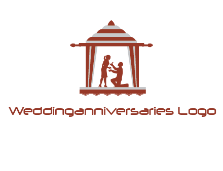 proposing in tent illustration